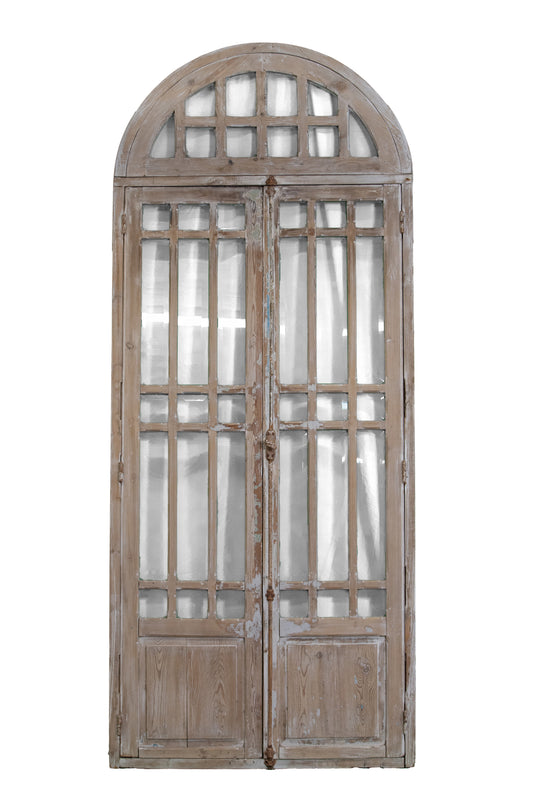 Beveled Arched Mirror Doors with Transom - 7068635